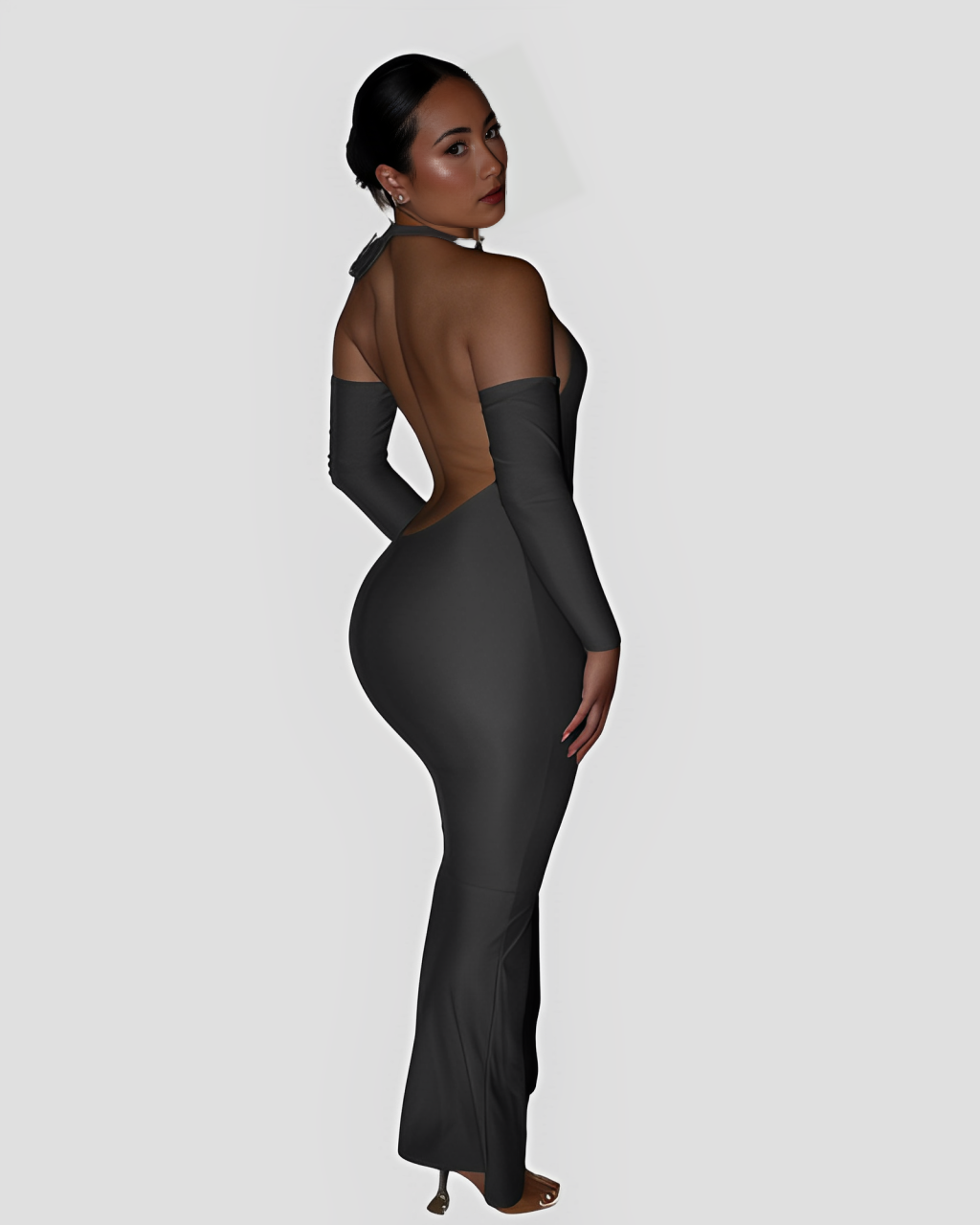 Grey Backless Jumpsuit